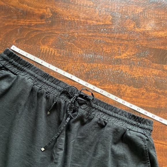 ADDITION Elle Linen Blend Pull-On Bermuda Shorts Black Size 2X - Picture 13 of 16